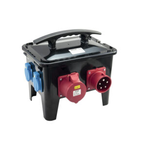 Rozdzielnica przenośna 32A czarna (domek)